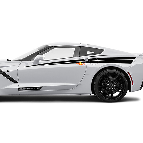 Autocollants à accent latéral pour portes Chevrolet Corvette
