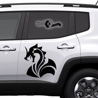 Paire toutes les voitures animaux portes côté 2022+ 2023+ nouveau camion voitures Logo vinyle autocollant graphique
