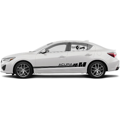 Paire Acura 2021 ILX Côté Tout Coloris Logo Graphique Acura TLX Voiture Course Autocollant Vinyle Décalcomanie
