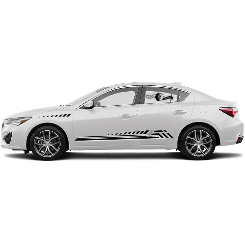 Paire Acura 2021 ILX Logo Latéral Toute Couleur Portes Capot Graphiques Acura TLX Voiture Course Autocollants Vinyle Décalcomanies
