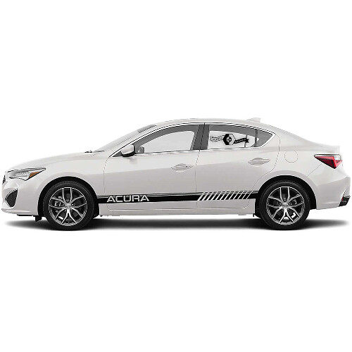 Autocollant vinyle latéral à bandes style racing pour Acura TLX 2021