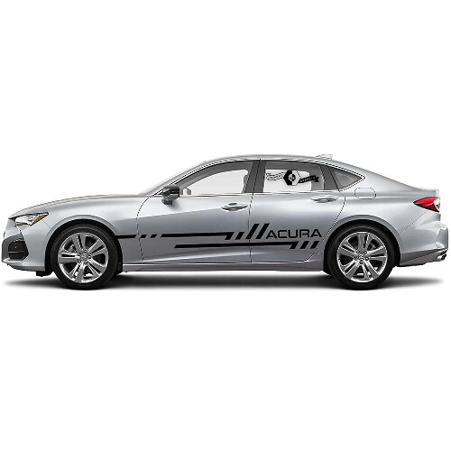 Kit de décalcomanies en vinyle bandes latérales Techno Style pour Acura TLX 2021