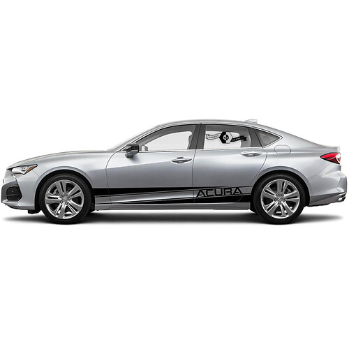 2x 2021 Acura tlx Doors côté nouveau panneau de rocker acura tlx voiture de course autocollant en vinyle