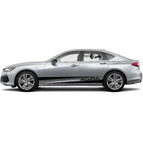 Lettrage de marque et bandes d'accentuation autocollant vinyle latéral pour Acura TLX 2021