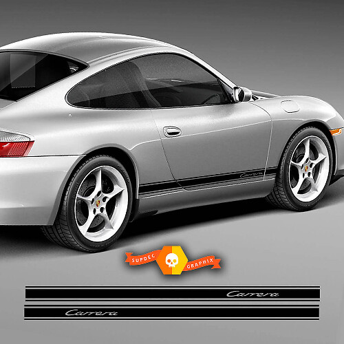 Paire Autocollants Vinyle Décalcomanies Côté Porsche 911 996 Carrera de Toutes Couleurs
