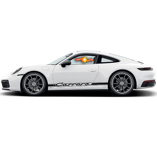 Paire de Autocollants Vinyles Bandes Latérales Carrera Classic pour Porsche 911