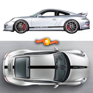Paire Porsche 911 Porsche Carrera Rocker Panel Hood Toit Côté Stripes Portes Kits Sticker Autocollant
