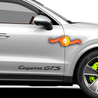 Paire d'autocollants Porsche Cayenne GTS Sticker latéral pour portes Porsche
