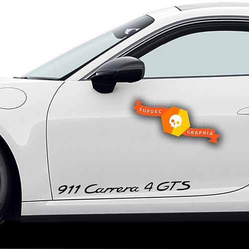 Autocollants en vinyle latéraux de porte 911 Carrera 4 GTS Paire pour Porsche 911