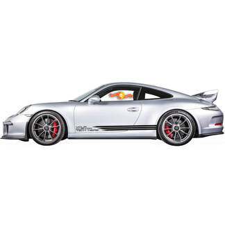 Paire d'autocollants Porsche FADED Porsche Performance Texte personnalisé Portes Autocollant latéral
