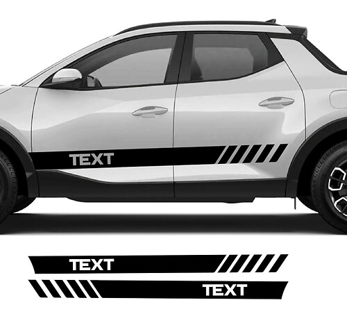 Paire Hyundai Santa Cruz Modern Rally Side Rocker Panel Panel Shadow Vinyl Stickers Decal Graphic Kit