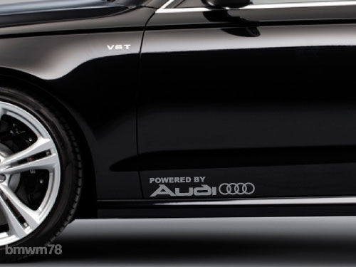 Autocollant en vinyle logo Audi Powered by pour porte Audi A8