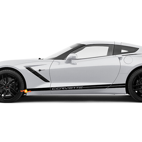 Corvette Rocker Panel Stripes en vinyle Sticker Sticker pour Chevy Corvette C8
