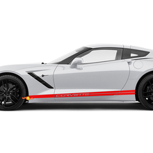Corvette Rocker Panel Stripes en vinyle Sticker Sticker pour Chevy Corvette C8
 2