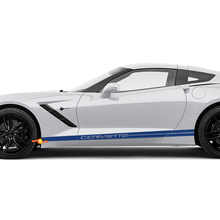 Corvette Rocker Panel Stripes en vinyle Sticker Sticker pour Chevy Corvette C8
 3