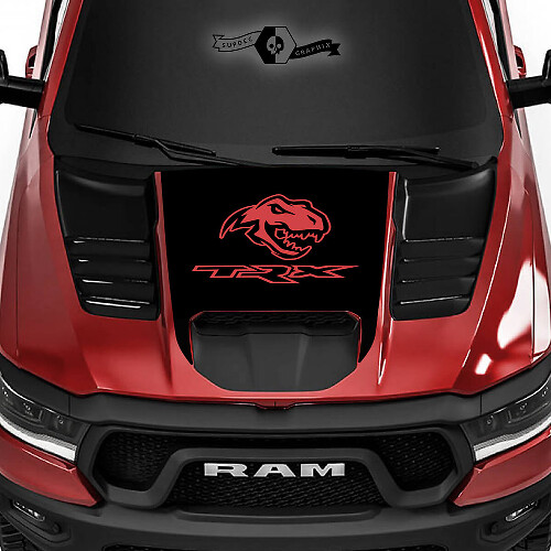 Autocollant vinyle graphique capot T-Rex TRX pour Dodge Ram 1500 TRX