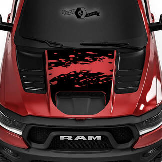 Dodge Ram rebelle 2022 + 2023 + 1500 TRX capot dinosaures boue piste T-Rex TRX camion vinyle autocollant graphique
