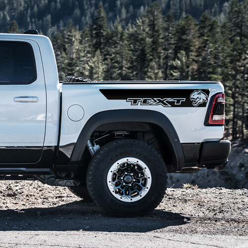 Autocollant vinyle personnalisé bande tête de T-Rex pour RAM 1500 Rebel, TRX 2019-2026