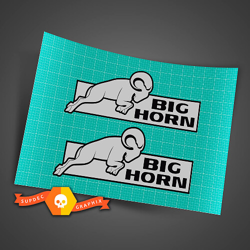 2x Grand Bock Sticker Autocollant Vinyle Latéral de Camion pour Dodge Ram