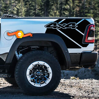 Dodge Ram rebelle 2018-2022+ 2023+ Grunge 4 x 4 Splash Logo camion vinyle autocollant graphique
