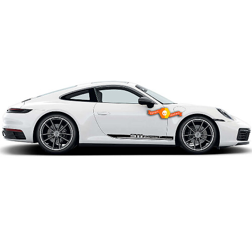 Kit d'autocollants en vinyle bandes latérales 911 Carrera T pour Porsche 911