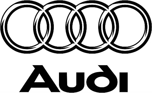 Ensemble d'autocollants vinyle logo anneaux Audi pour voitures Audi