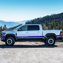 Autocollant vinyle bande latérale personnalisée avec texte pour porte, côté de caisse pour RAM 1500 Rebel, TRX 2019-2026_2