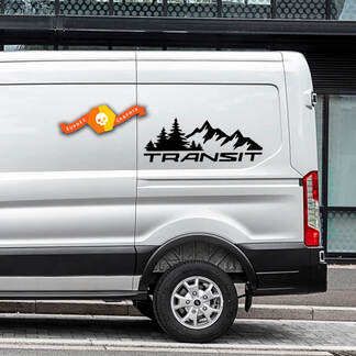 2023 FORD TRANSIT-TRAIL Mountain Forest Logo TRANSIT Décalcomanies en vinyle de toute taille s’adapte à Nissan, Toyota, Chevy, GMC, Dodge, Ford
