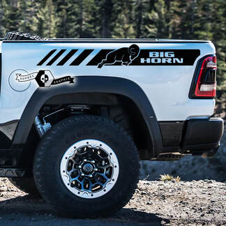 2x Dodge Ram Rebel 2022+ 2023+ 1500 TRX Ram Bed Side Stripe Big Horn Truck Vinyl Stickers Graphics
