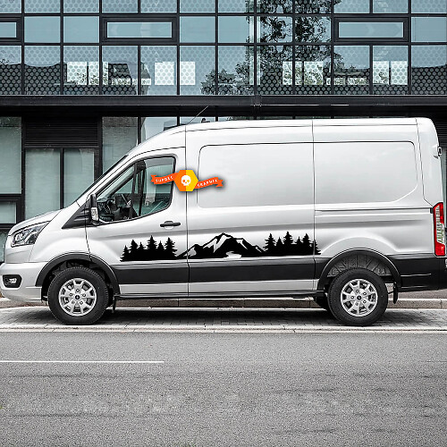 Autocollants vinyle forêts de montagne pour Ford Transit-Trail 2