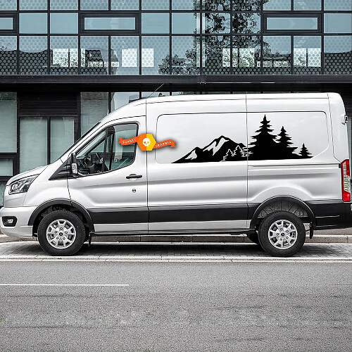Autocollants en vinyle Arbres de la Forêt de Montagne pour Ford Transit-Trail 3