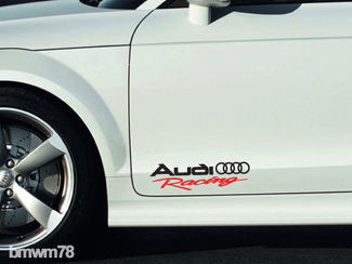 2 Autocollants Audi Racing A4 A5 A6 A7 A8 S4 S5 S8 Q5 Q7 Rs Tt