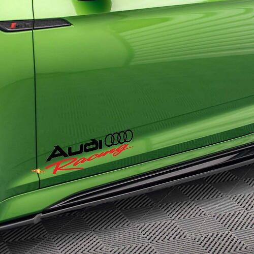 2 Autocollants Audi Racing A4 A5 A6 A7 A8 S4 S5 S8 Q5 Q7 Rs Tt