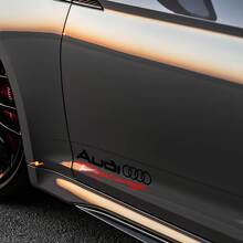 Set d'autocollants en vinyle pour porte latérale Audi Racing pour modèles Audi_3
