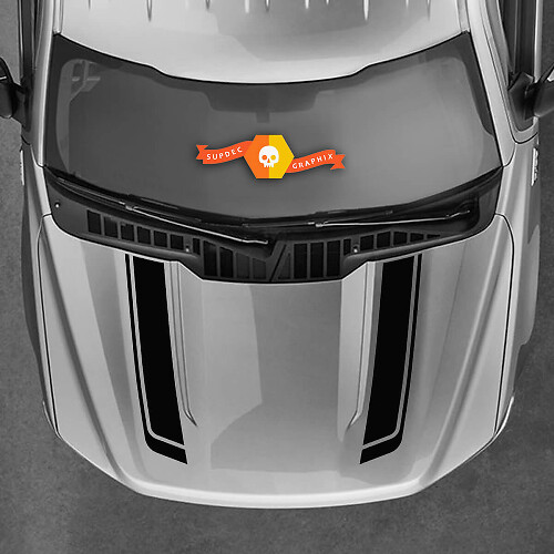 Autocollants Vinyle à Rayures Doubles de Capot pour Musclecar Maverick FX4 2022
