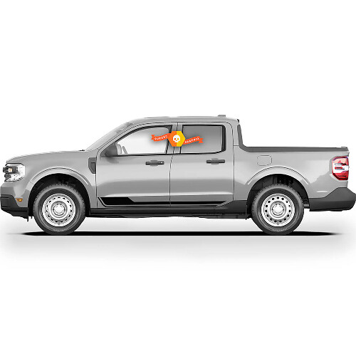 Paire d'autocollants graphiques Ford Maverick 2022 FX4 Rocker Panel Maverick Stickers
