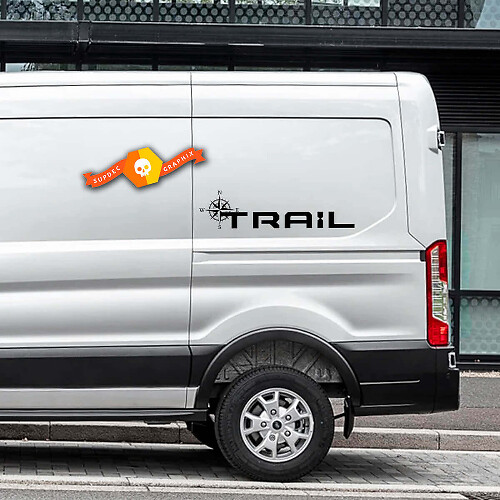 Autocollants en vinyle logo Compass Trail pour Musclecar Transit-Trail