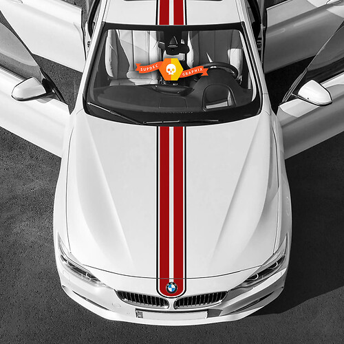 BMW Capot 2 Couleurs Autocollants De Corps Décalcomanies Queue Toit Capot Bandes Latérales Décalcomanies
