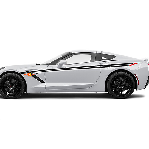 Accent Side Corvette Racing Hash Stripes pour Chevrolet Corvette C8
