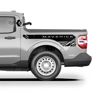 Paire FORD MAVERICK 2022 FX4 Graphics Stickers Stickers Bed Side Stickers Modern Stripe Maverick Stickers Truck Bed Side
