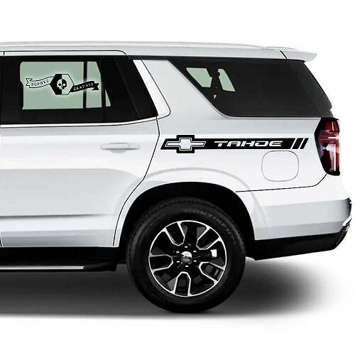 Ensemble d'autocollants vinyle bandes latérales avec logo Tahoe pour Chevrolet Tahoe
