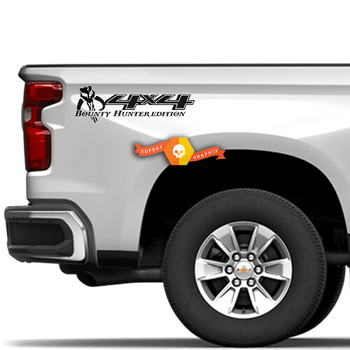 Autocollant latéral en vinyle style Mandalorian 4X4 pour Chevy Silverado GMC Sierra