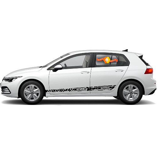2 autocollants Design exclusif détruit pour Volkswagen VW Golf Stripes Graphics Door Trim Kit mk1-mk7 gti
