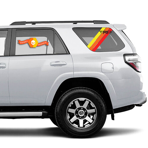 Autocollant vinyle bandes style vintage TRD fenêtre latérale arrière pour Toyota 4Runner 2010-2023
