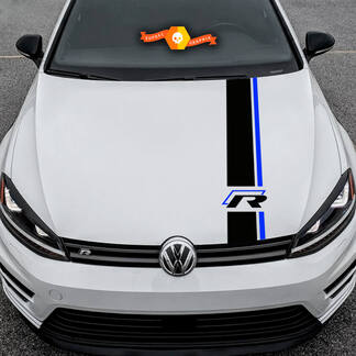 Autocollants de bande de capot toute année, autocollants de conception exclusive pour Volkswagen VW Golf R Graphics 2 couleurs
