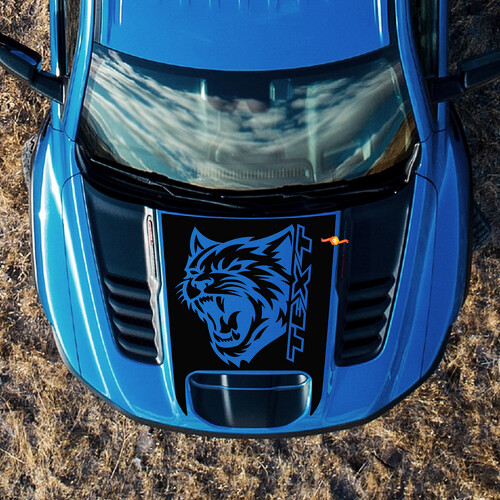 Autocollant vinyle de capot Wildcat et texte personnalisé pour RAM 1500 TRX 2021-2024