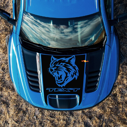 Autocollant vinyle logo Wildcat pour capot RAM 1500 TRX 2021-2024