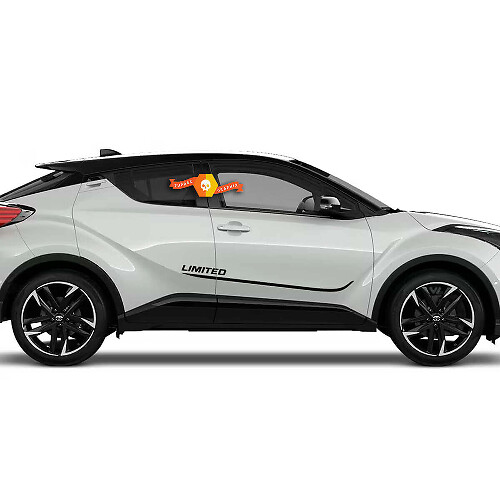 Paire de décalcomanies vinyle à rayures latérales limitées pour Toyota C-HR