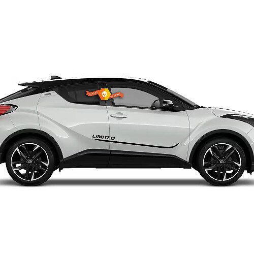 Paire Toyota C-HR Hybrid Sport XLE Portes latérales LIMITED Vinyl Sticker Sticker Graphics Kit
