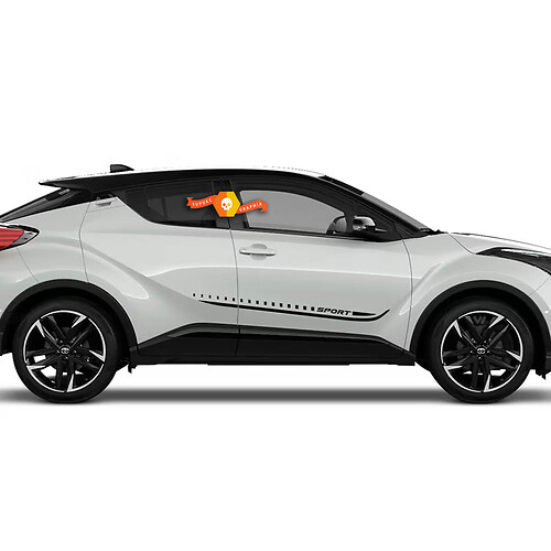 Autocollant Vinyle Bandes Style Sport Portes Latérales pour Toyota C-HR